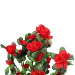Bukiet 5 gałązek z drobnymi kwiatami róży kolor czerwony - obrazek 2