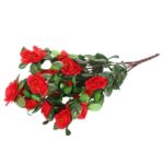 Bukiet 5 gałązek z drobnymi kwiatami róży kolor czerwony - obrazek 3