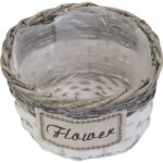 Osłonka Dekoracyjna Koszyczek Flower Duża Szary - obrazek 2