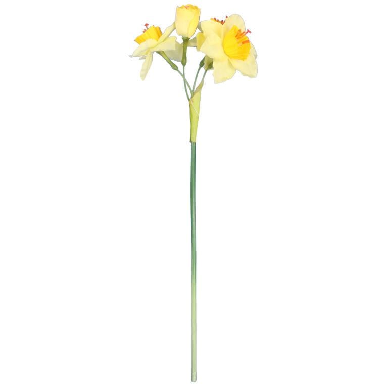 HM3011211III Sztuczna Gałązka z Narcyzami, Żółta, 42 cm - obrazek 1