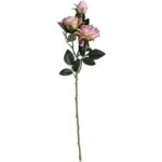 GAŁĄZKA Z 3 RÓŻAMI 56 CM RÓŻOWA - obrazek 2