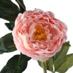 Sztuczna Gałązka piwonia z pąkiem w kolorze RÓŻOWYM - Dekoracja o Wysokości 90 cm - obrazek 2