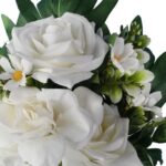 Bukiet płaski z różami 60cm BIAŁY - obrazek 2