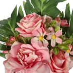 Bukiet płaski z różami 60cm RÓŻOWY - obrazek 2