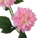 Różowa Gałązka z 5 Sztucznymi Daliami o Długości 78 cm - obrazek 2