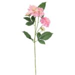 Różowa Gałązka z 5 Sztucznymi Daliami o Długości 78 cm - obrazek 3