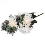Bukiet płaski z hortensją 48 cm BIAŁY - obrazek 3