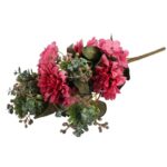 Bukiet płaski z hortensją 48 cm RÓŻOWY - obrazek 3