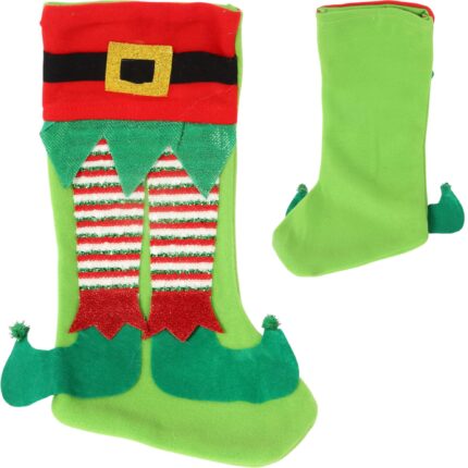 SKARPETA PREZENTOWA WOREK NA PREZENTY WOREK ŚW MIKOŁAJA ZAWIESZKA 42 CM ZIELONA