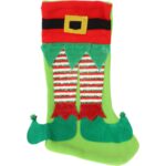 SKARPETA PREZENTOWA WOREK NA PREZENTY WOREK ŚW MIKOŁAJA ZAWIESZKA 42 CM ZIELONA - obrazek 2