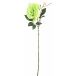 Sztuczna Róża na Gałązce w Kolorze Zielonym - 70 cm - obrazek 2