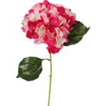 HORTENSJA KWIAT SZTUCZNY CIEMNO RÓŻOWY