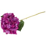 Duża Sztuczna Hortensja Fioletowa o Wyglądzie Naturalnym - Dekoracja Florystyczna 80cm - obrazek 2
