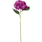 Duża Sztuczna Hortensja Fioletowa o Wyglądzie Naturalnym - Dekoracja Florystyczna 80cm - obrazek 3