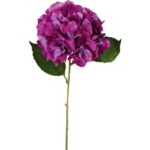 Duża Sztuczna Hortensja Fioletowa o Wyglądzie Naturalnym - Dekoracja Florystyczna 80cm