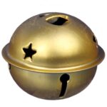 DZWONKI MIKOŁAJA 4 CM ZAWIESZKI ZŁOTE METALOWE - obrazek 3