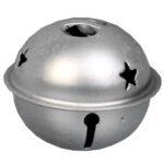 DZWONKI MIKOŁAJA 4 CM ZAWIESZKI SREBRNE METALOWE - obrazek 3