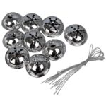 Zestaw 9 Srebrnych Dzwonków na Choinkę - Świąteczne Dekoracje Bożonarodzeniowe - obrazek 2