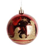 Elegancki Zestaw 6 Bombek Plastikowych w Kolorze Brązowym, 8cm - obrazek 3