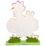 KURKA Z KURCZAKIEM DEKORACJA DREWNIANA 14 CM - obrazek 3