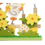 KACZUSZKI NA PŁOTKU DEKORACJA DREWNIANA 17 CM - obrazek 2