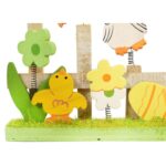 KOGUCIKI NA PŁOTKU DEKORACJA DREWNIANA 17 CM - obrazek 2