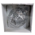 Bombka Szklana Dekorowana Srebrnym Brokatem i Cekinami (7 cm) - obrazek 2