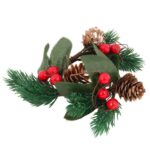 Wianek z jarzębiny z liśćmi stroik 9 cm - obrazek 2