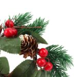 Wianek z jarzębiny z liśćmi stroik 9 cm - obrazek 3