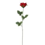 Sztuczna Róża Pojedynka Czerwona 68cm - obrazek 2