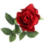 Sztuczna Róża Pojedynka Czerwona 68cm - obrazek 3
