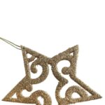 ZAWIESZKA DEKORACYJNA GWIAZDA AŻUROWA BROKATOWA 11 CM - obrazek 3