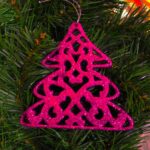 Zawieszka brokatowa, choinka - obrazek 2