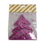 Zawieszka brokatowa, choinka - obrazek 3