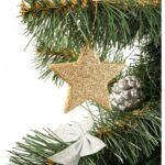 Złota Gwiazda Brokatowa - Ozdoba Świąteczna na Zawieszce - obrazek 3