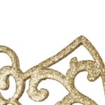 Złota Zawieszka Świąteczna - Brokatowy Anioł Ażurowy - obrazek 3