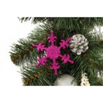 Śnieżynka, zawieszka brokatowa, HZ-34856Q - obrazek 2