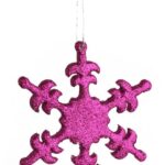 Śnieżynka, zawieszka brokatowa, HZ-34856Q