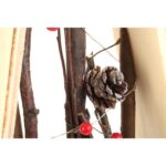 Dekoracyjna Drewniana Choinka z Oświetleniem LED i Naturalnymi Dodatkami - obrazek 3