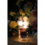 Bawełniane kule świetlne LED, 10 sztuk, multikolor, zasilane bateriami, fi 5 cm, brązowo-beżowo-białe. - obrazek 2