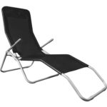 Leżak ogrodowy czarny