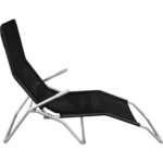 Leżak ogrodowy czarny - obrazek 2