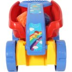 Kolorowy zestaw do piasku z wózkiem - obrazek 3