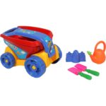 Kolorowy zestaw do piasku z wózkiem