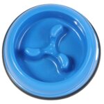 Miska plastikowa dla psa spowalniająca jedzenie NIEBIESKA - obrazek 2