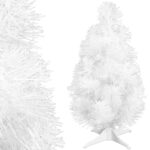 Biały Świerk Dekoracyjny 45 cm na Plastikowej Podstawie