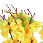 Bukiet 9 JABŁONI w kolorze ŻÓŁTYM 38 cm - obrazek 2