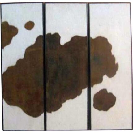 Tryptyk Ścianowy w Stylu Rustykalnym - Imitacja Sierści Cielaka