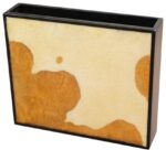 Wazon Prostokątny Cielak - Mały, Pokryty Sierścią, Biało-Brązowy