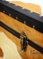 Wielofunkcyjna Skrzynia w Stylu Rustykalnym z Imitacją Sierści Cielaka - obrazek 2